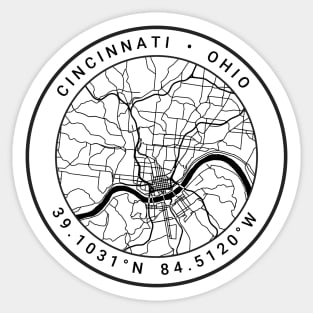 Cincinnati Map Sticker